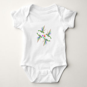 T-shirts Arco-Íris Hummingbird Beijando Flor