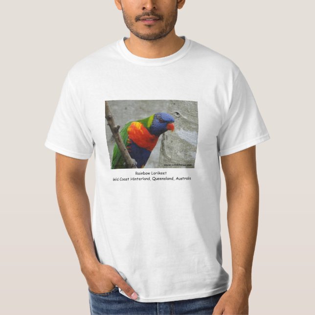 T-shirts Arco-íris Lorikeet (Frente)