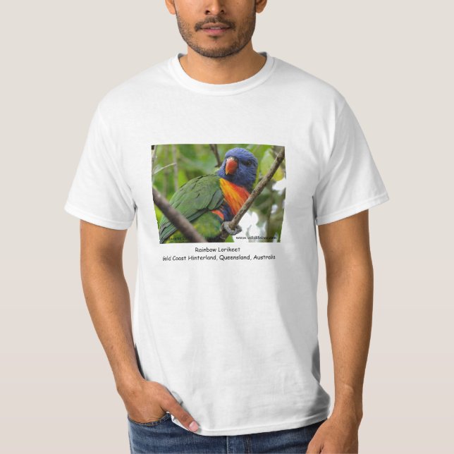 T-shirts Arco-íris Lorikeet (Frente)