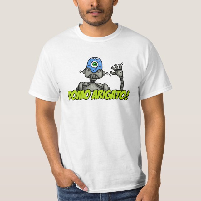 T-shirts arigato do domo (Sr. roboto) (Frente)