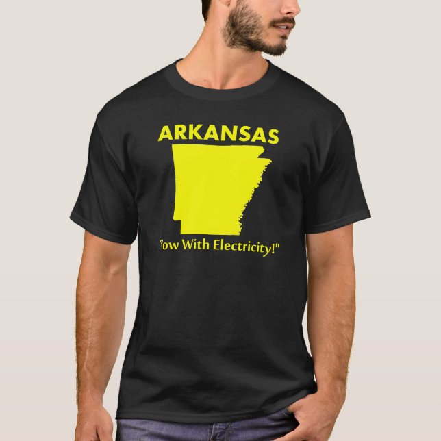 T-shirts Arkansas - Agora Com Eletricidade! (Frente)