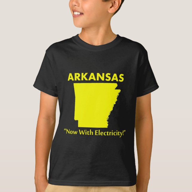 T-shirts Arkansas - Agora Com Eletricidade! (Frente)