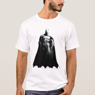 T-shirts Arkham City Batman Black and White Wide Pose