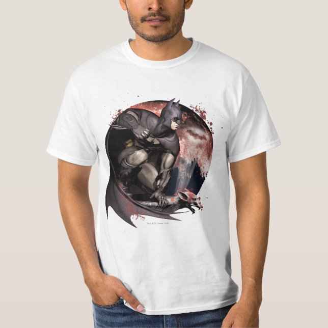 T-shirts Arkham City Batman Moon (Frente)