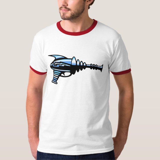T-shirts Arma de raio retro, para fãs da ficção científica (Frente)
