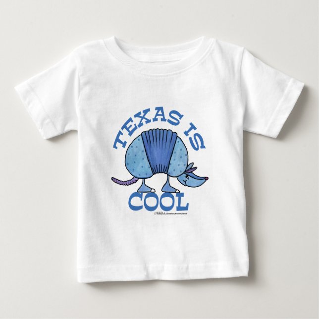 T-shirts Armadillo Blue-Texas é Legal (Frente)