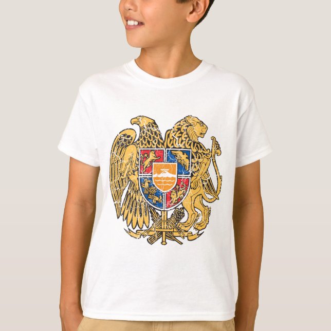 T-shirts Armênia Casaco De Armas (Frente)