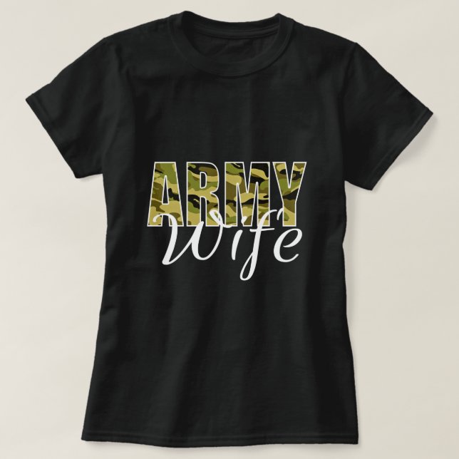 T-SHIRTS ARMY WIFE (Frente do Design)