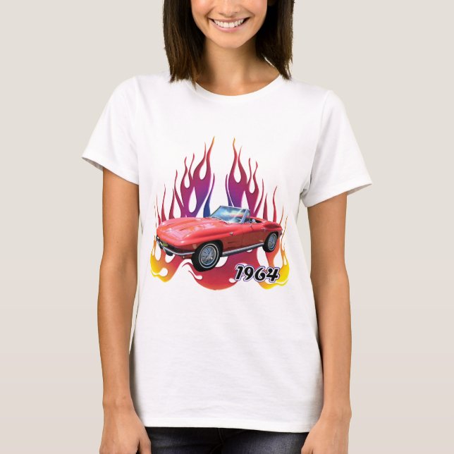 T-shirts Arraia-lixa 1964 de Chevy Corveta (Frente)