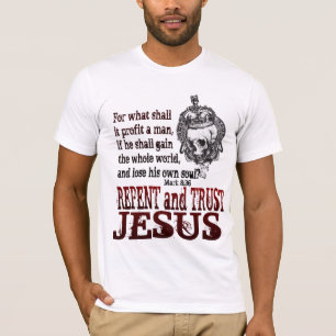 T-shirts Arrependa-se & confie-se em Jesus
