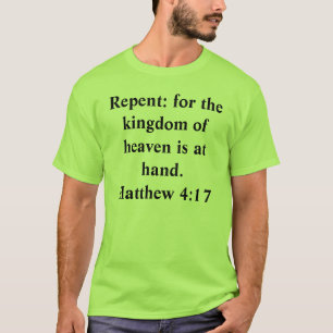 T-shirts Arrependido: para o reino dos céus é à mão. M