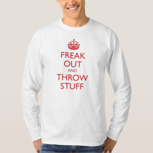 T-shirts Arrepiante para fora e material do lance (vermelho