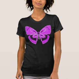 T-shirts Art Nouveau Estilo Borboleta Roxo