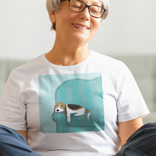 T-shirts Arte animal Relaxed bonito feliz do lebreiro   do