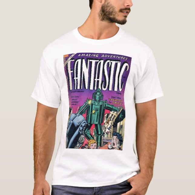 T-shirts Arte cómica da época dourada - fantástica (Frente)