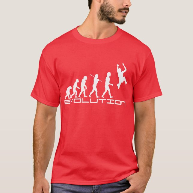 T-shirts Arte da evolução do esporte do salto triplo de (Frente)