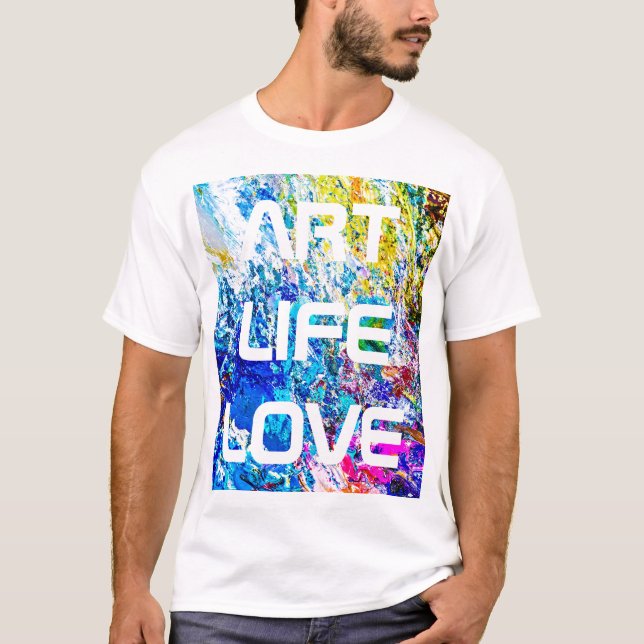 T-shirts Arte da paleta de cores (Frente)