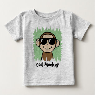T-shirts Arte de clipe de desenho animado Macaco legal com