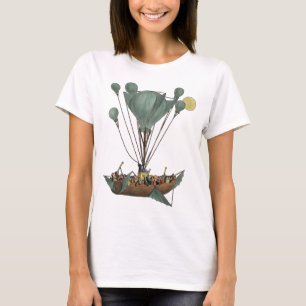 T-shirts Arte de Dirigível Balão Antigo