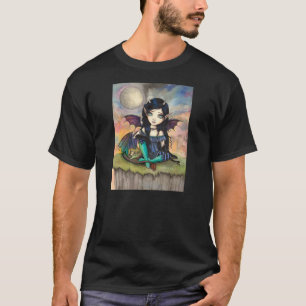 T-shirts Arte de Fantasia de Fada de Olhos Grandes e Fofa e
