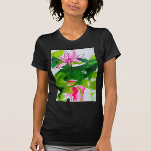 T-shirts Arte de flor de água em aquarela abstrata