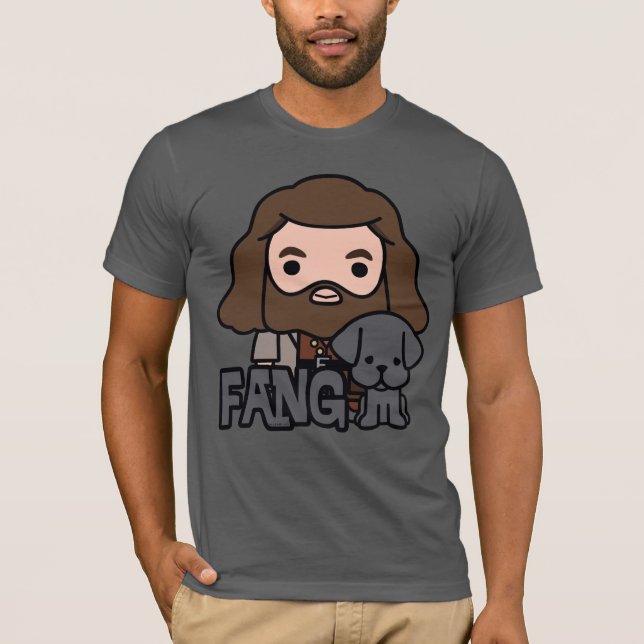 T-shirts Arte de Personagem do Cartoon Hagrid e Fang (Frente)