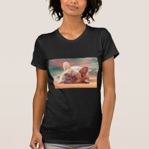 T-shirts Arte de pintura em aquarela de Bulldog Francês Fof