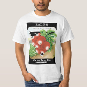 T-shirts Arte de rótulo de pacote de sementes vintage, raba