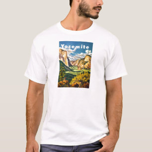 T-shirts Arte de Viagem do Parque Nacional de Yosemite