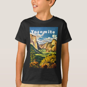 T-shirts Arte de Viagem do Parque Nacional de Yosemite