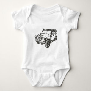 T-shirts Arte do caminhão de Hummer