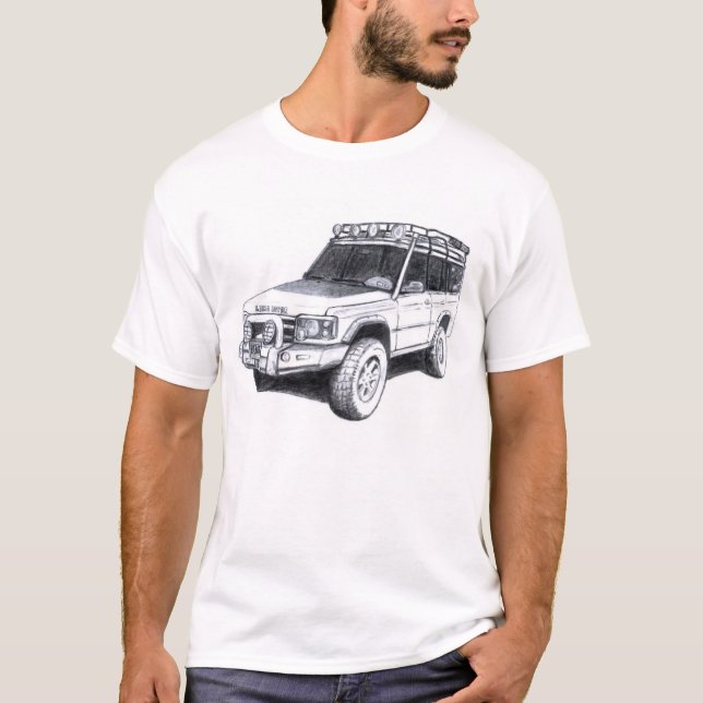T-shirts Arte do caminhão de Range Rover (Frente)