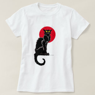 T-shirts Arte do gato do vintage de Le Conversa Noir