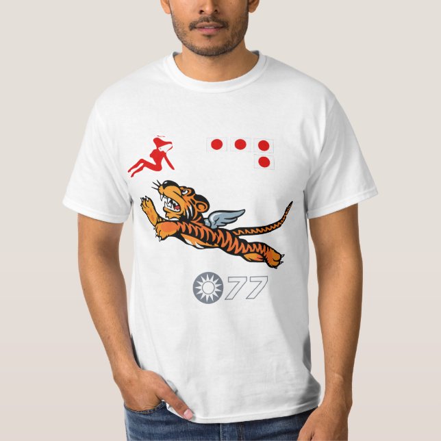 T-shirts Arte do nariz de Flying Tigers WWII (Frente)