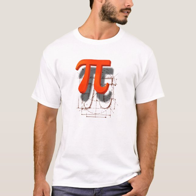 T-shirts Arte do símbolo do Pi (Frente)