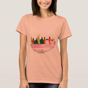 T-shirts Arte engraçada de desenho animado da fruta Salad
