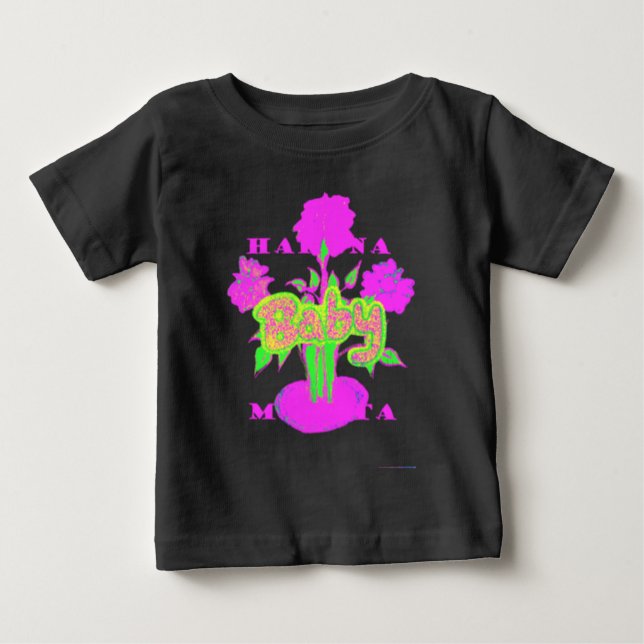 T-shirts Arte Flor Suave Rosa: Toque De Um Bebê. (Frente)