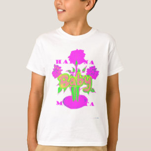 T-shirts Arte Flor Suave Rosa: Toque De Um Bebê.