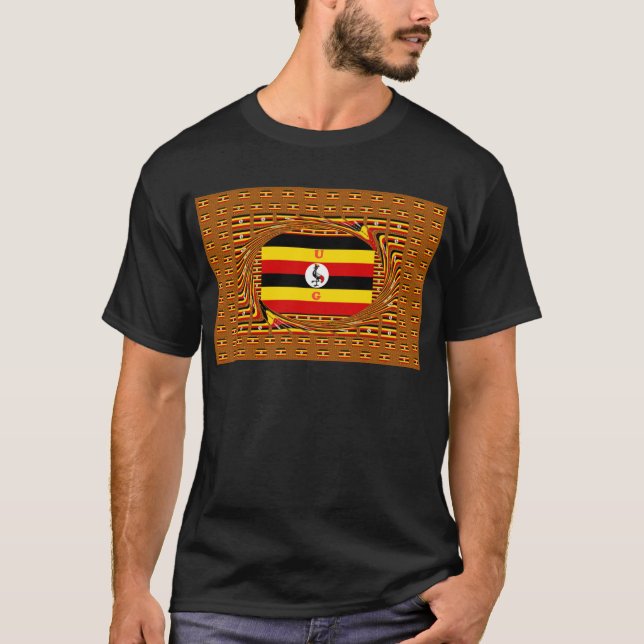 T-shirts Arte Inspirada por Sinalizador Vibrante no Uganda (Frente)