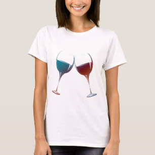 T-shirts Arte moderna dos vidros de vinho
