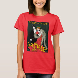 T-shirts Arte Nova Antiga, Moda Italiana Amor Romance