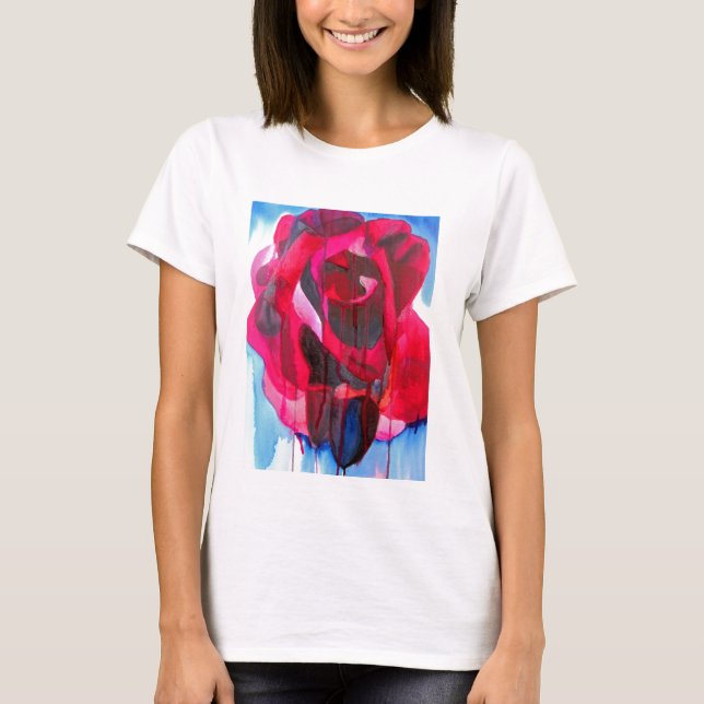 T-shirts Arte original da rosa de Etoile de Holland (Frente)
