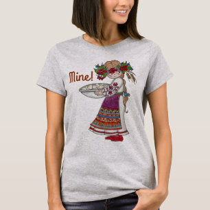 T-shirts Arte popular do ucraniano da menina de Perogie