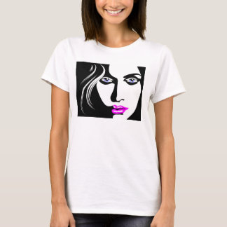 T-SHIRTS ARTE ROSTA EXÓTICA DA MULHER
