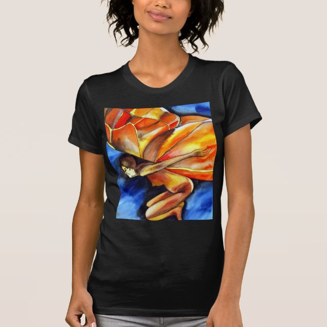 T-shirts Arte surreal original de fantasia da menina borbol (Frente)
