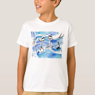 T-shirts Artes de palco das notas musicais de música de