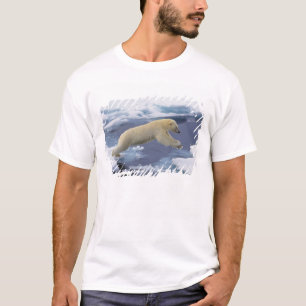T-shirts Ártico, Svalbard, urso polar que estende e