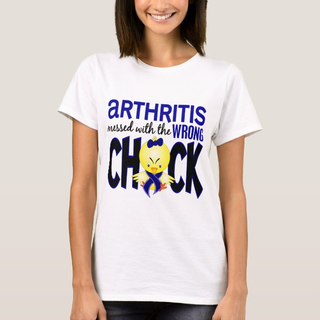 T-shirts Artrite sujada com o pintinho errado (Frente)