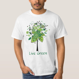 T-shirts Árvore abstrata verde