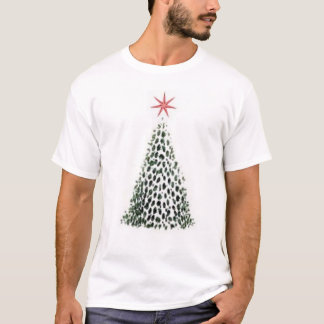 T-shirts árvore da estrela da neve